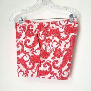 Kenji Women's Shorts Paisley White/Pink Size 10